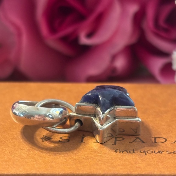 Silpada Blue Sodalite Star Sterling Silver Pendant / Charm S1268 - Picture 5 of 10